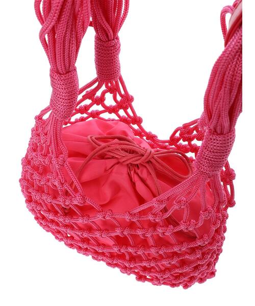 Green Parks(グリーンパークス)の「フィッシュネットバッグ*(トートバッグ・レディース・ピンク/オレンジ/グリーン・FREE)」の10枚目の写真