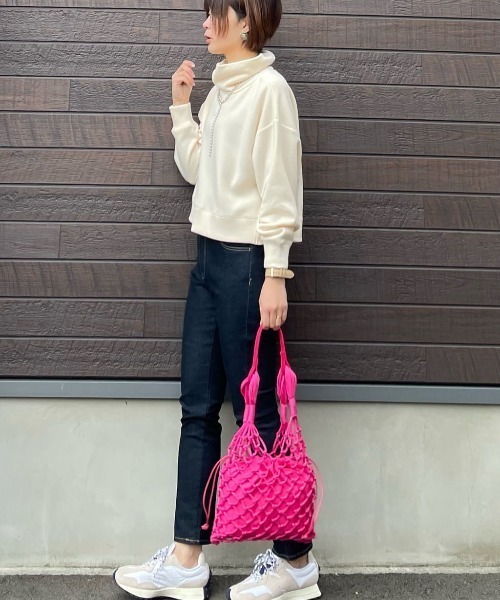 Green Parks(グリーンパークス)の「フィッシュネットバッグ*(トートバッグ・レディース・ピンク/オレンジ/グリーン・FREE)」の17枚目の写真