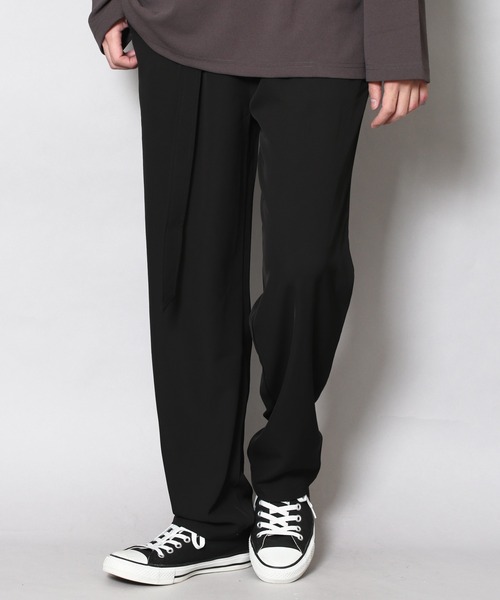 CERCA(チェルカ)の「RS/ベルト付 スラックス パンツ(スラックス・メンズ・ダークグレー/ブラック/ブルー/ベージュ・LARGE/MEDIUM)」の2枚目の写真