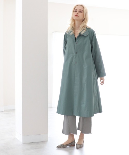 MARECHAL TERRE（マルシャルテル）の「【MARECHAL TERRE/マルシャルテル】バックチュールフリルデザインコート（トレンチコート・レディース・ベージュ/グリーン・38）」の9枚目の写真