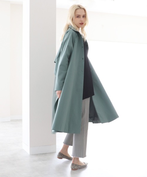 MARECHAL TERRE（マルシャルテル）の「【MARECHAL TERRE/マルシャルテル】バックチュールフリルデザインコート（トレンチコート・レディース・ベージュ/グリーン・38）」の8枚目の写真