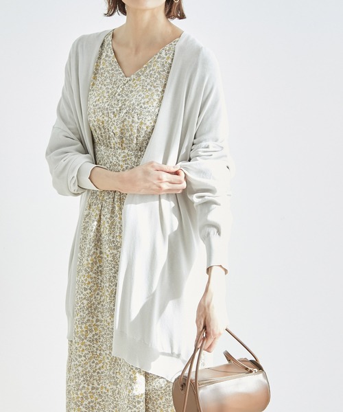 ROPE' PICNIC(ロペピクニック)の「【WEB限定カラー:ネイビー】UVカット&洗濯機OK/Aラインカーディガン(カーディガン/ボレロ・レディース・ブラック/ライトグレー/ネイビー/パープル/マスタード/ダークブラウン/ライトグリーン・38)」の15枚目の写真