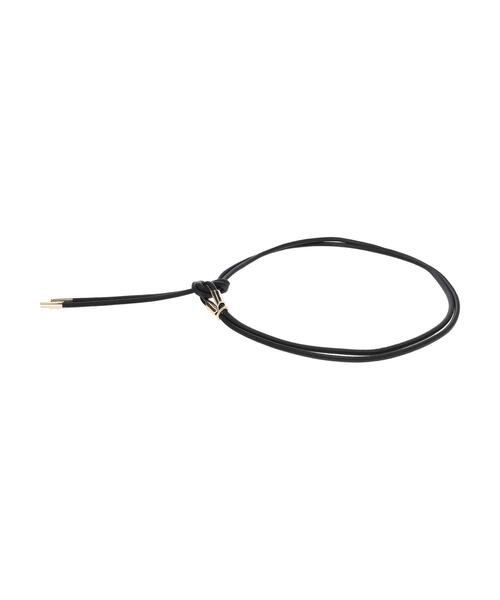 YECCA VECCA（イェッカヴェッカ）の「メタルバックルロープベルト（ベルト・レディース・ブラック/ベージュ・FREE）」の4枚目の写真