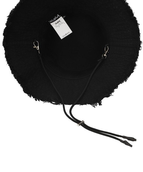 X-girl(エックスガール)の「MILLS LOGO RESORT HAT(ハット・レディース・ブラック/ベージュ・ONE SIZE)」の6枚目の写真