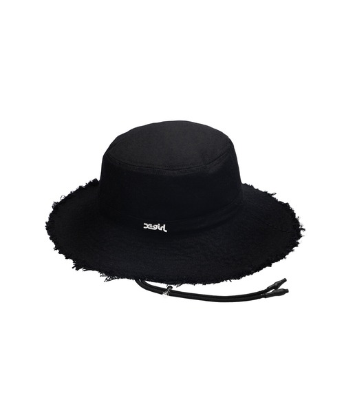 X-girl(エックスガール)の「MILLS LOGO RESORT HAT(ハット・レディース・ブラック/ベージュ・ONE SIZE)」の13枚目の写真