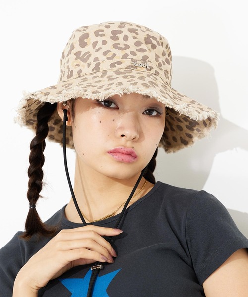 X-girl(エックスガール)の「MILLS LOGO RESORT HAT(ハット・レディース・ブラック/ベージュ・ONE SIZE)」の15枚目の写真