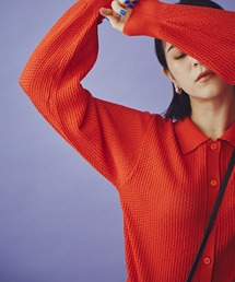 N.(N. Natural Beauty Basic) | 《n.'look》◆透かし柄ポロ襟シャツニット(ニット/セーター)