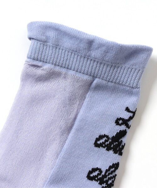 algy（アルジー）の「バックロゴシースルークルーソックス（ソックス/靴下・キッズ・ラベンダー/オフホワイト/サックスブルー・21/24）」の4枚目の写真