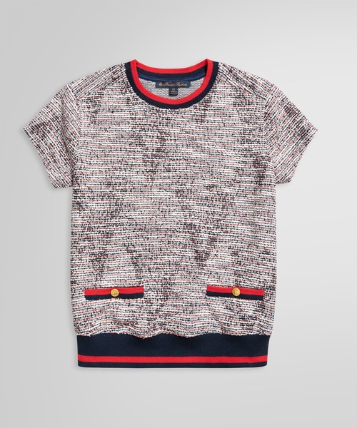 ポリエステルブレンド ブークレ ショートスリーブ ショートスリーブ Brothers ブルックスブラザーズ のファッション ニットトップ ニット セーター Brothers Brothers ブルックスブラザーズ のニット セーター ポリエステルブレンド Brooks 30 Off