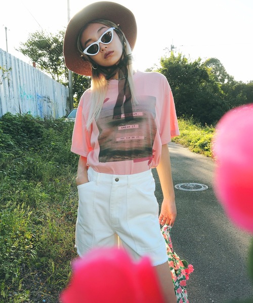 Ocean Pacific（オーシャンパシフィック）の「【OceanPacific×Sandy mag】ユニセックス 50thコラボTシャツ（Tシャツ/カットソー・レディース・ホワイト/チャコールグレー/ピンク・MEDIUM/LARGE/X-LARGE）」の21枚目の写真