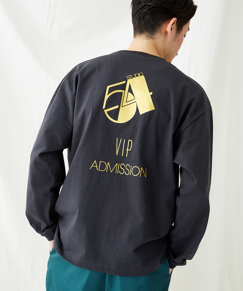 JOURNAL STANDARD(ジャーナルスタンダード)の「STUDIO54×JOURNAL STANDARD ロングTシャツ(Tシャツ/カットソー・メンズ・ホワイト/ブラック/イエロー/ブルー・MEDIUM/LARGE)」の3枚目の写真