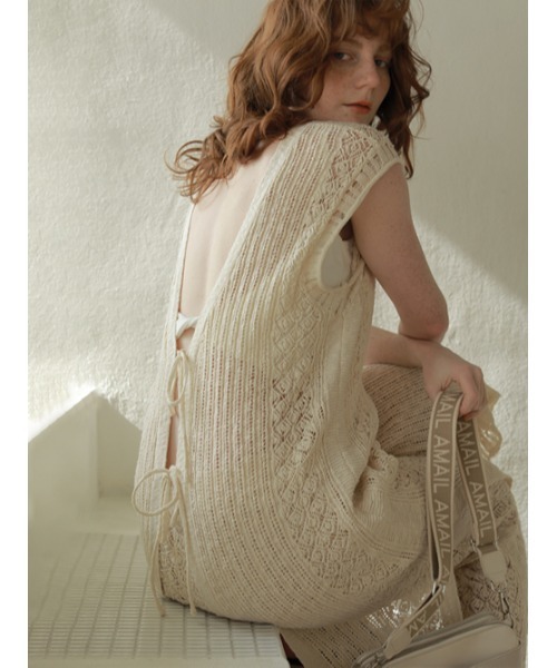 AMAIL（アマイル）の「２way lovely dress（ワンピース・レディース・ブラック/アイボリー/グレイッシュベージュ・FREE）」の16枚目の写真