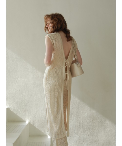 AMAIL（アマイル）の「２way lovely dress（ワンピース・レディース・ブラック/アイボリー/グレイッシュベージュ・FREE）」の6枚目の写真