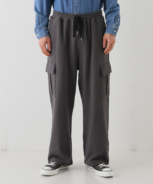 JOINT WORKS(ジョイントワークス)の「JW-SWEAT CARGO ワイドパンツ(カーゴパンツ・メンズ・ライトグレー/ブラック系その他・MEDIUM/LARGE)」の6枚目の写真