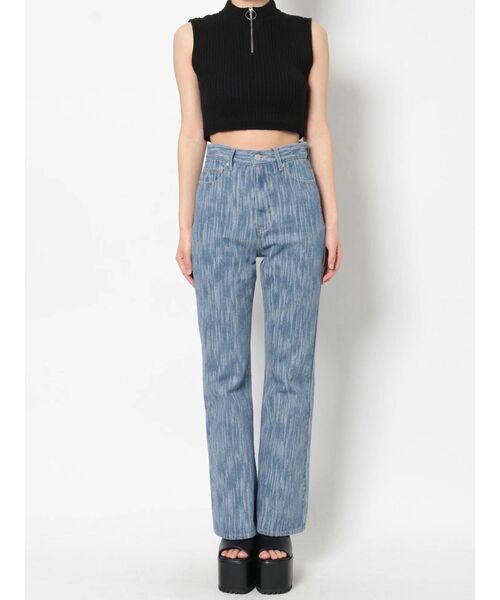 EMODA（エモダ）の「ウォッシュセミフレアジーンズ（デニムパンツ・レディース・ライトブルー/ブラック・SMALL/MEDIUM/X-SMALL）」の13枚目の写真