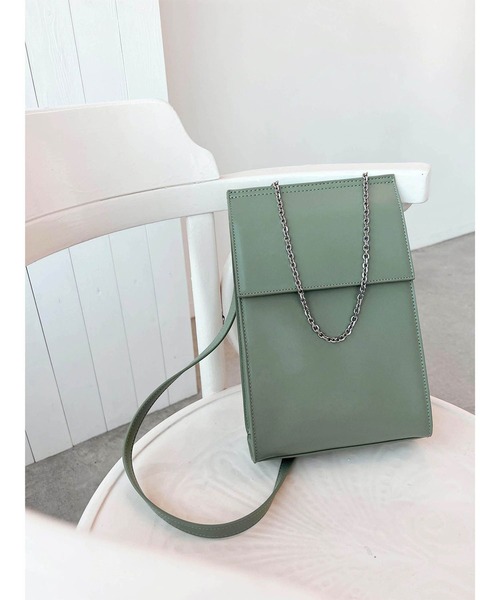 179/WG（イチナナキュウダブルジー）の「3WAYフェイクレザーバッグ（ショルダーバッグ・レディース・オレンジ/ブラック/グリーン/オフホワイト・FREE）」の3枚目の写真