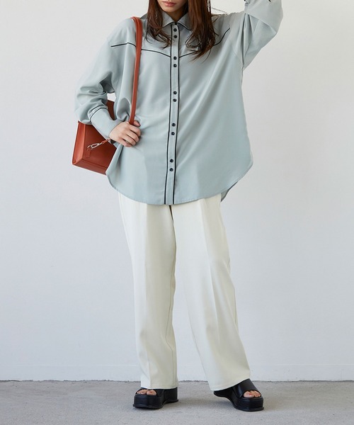 179/WG（イチナナキュウダブルジー）の「3WAYフェイクレザーバッグ（ショルダーバッグ・レディース・オレンジ/ブラック/グリーン/オフホワイト・FREE）」の21枚目の写真