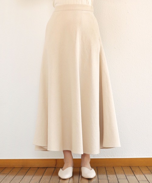コットンツイルマーメイドフレアロングスカート