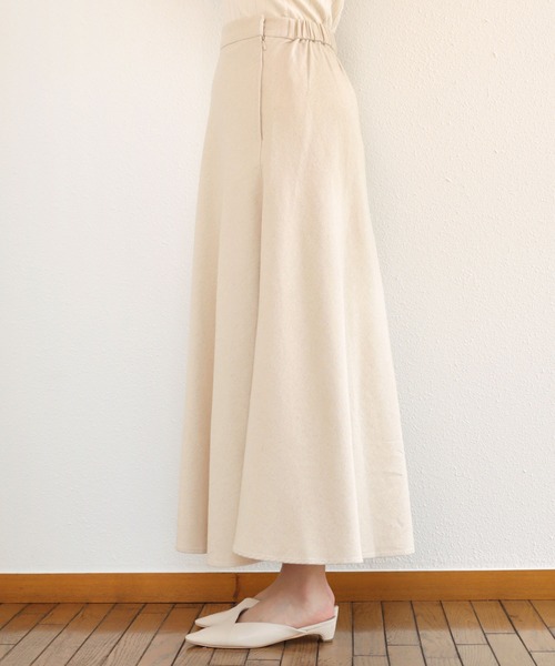 コットンツイルマーメイドフレアロングスカート