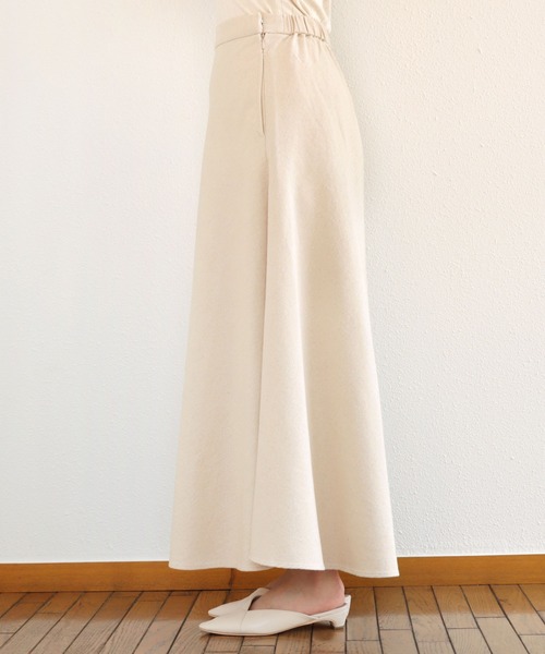 コットンツイルマーメイドフレアロングスカート