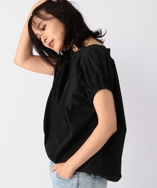 BARNYARDSTORM(バンヤードストーム)の「BARNYARDSTORM / 【WEB限定サイズL】ドッキングボリュームシャツ(Tシャツ/カットソー・レディース・ホワイト/ブラック・0/1/2)」の6枚目の写真