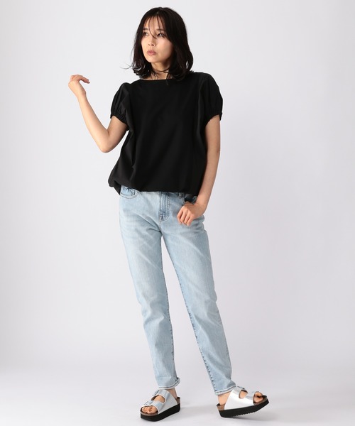 BARNYARDSTORM(バンヤードストーム)の「BARNYARDSTORM / 【WEB限定サイズL】ドッキングボリュームシャツ(Tシャツ/カットソー・レディース・ホワイト/ブラック・0/1/2)」の21枚目の写真
