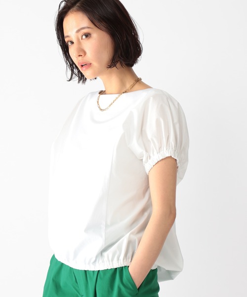 BARNYARDSTORM(バンヤードストーム)の「BARNYARDSTORM / 【WEB限定サイズL】ドッキングボリュームシャツ(Tシャツ/カットソー・レディース・ホワイト/ブラック・0/1/2)」の3枚目の写真
