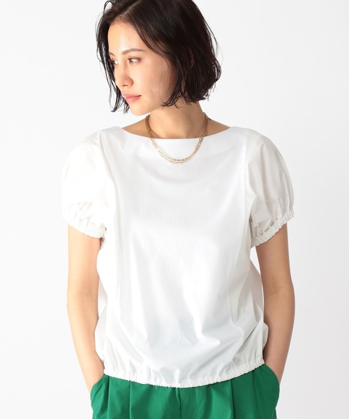 BARNYARDSTORM(バンヤードストーム)の「BARNYARDSTORM / 【WEB限定サイズL】ドッキングボリュームシャツ(Tシャツ/カットソー・レディース・ホワイト/ブラック・0/1/2)」の14枚目の写真