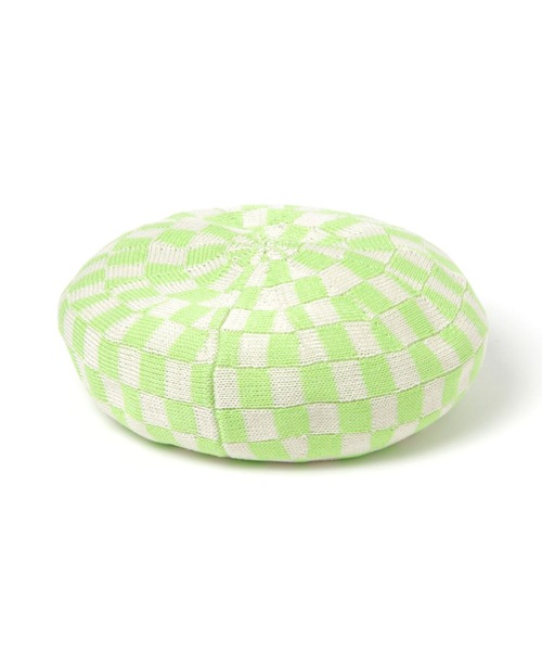 ALAND（エーランド）の「【UNISEX】3.3Field Trip／チェッカーベレー 2295170（ハンチング/ベレー帽・レディース・ブラック/ベージュ/ブルー/ライトグリーン・FREE）」の10枚目の写真
