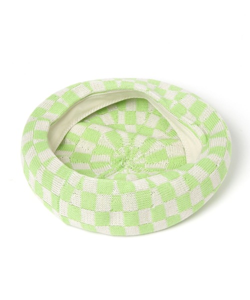 ALAND（エーランド）の「【UNISEX】3.3Field Trip／チェッカーベレー 2295170（ハンチング/ベレー帽・レディース・ブラック/ベージュ/ブルー/ライトグリーン・FREE）」の9枚目の写真