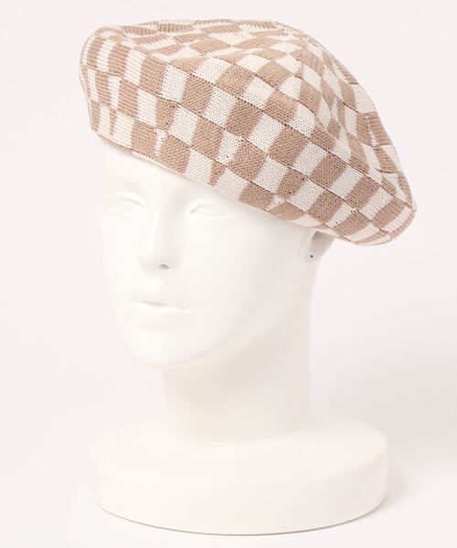 ALAND（エーランド）の「【UNISEX】3.3Field Trip／チェッカーベレー 2295170（ハンチング/ベレー帽・レディース・ブラック/ベージュ/ブルー/ライトグリーン・FREE）」の17枚目の写真