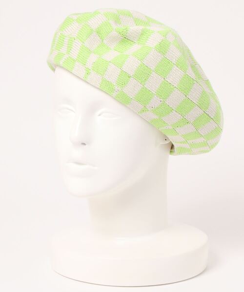 ALAND（エーランド）の「【UNISEX】3.3Field Trip／チェッカーベレー 2295170（ハンチング/ベレー帽・レディース・ブラック/ベージュ/ブルー/ライトグリーン・FREE）」の18枚目の写真