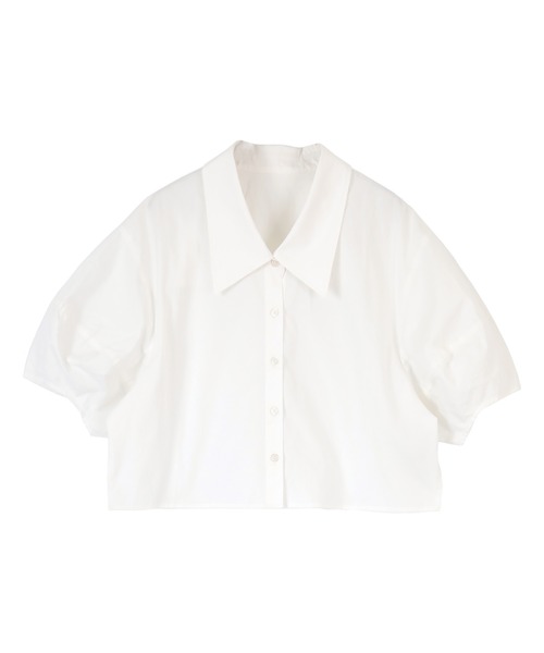 titivate（ティティベイト）の「ﾊﾟﾌｽﾘｰﾌﾞｼｮｰﾄｼｬﾂﾌﾞﾗｳｽ（シャツ/ブラウス・レディース・オフホワイト/イエロー/ネイビー・S/M）」の17枚目の写真