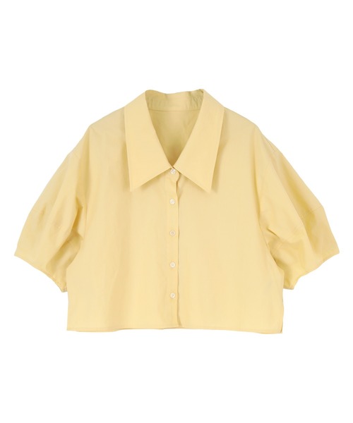 titivate（ティティベイト）の「ﾊﾟﾌｽﾘｰﾌﾞｼｮｰﾄｼｬﾂﾌﾞﾗｳｽ（シャツ/ブラウス・レディース・オフホワイト/イエロー/ネイビー・S/M）」の22枚目の写真