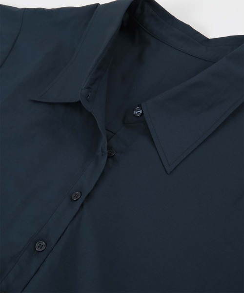 titivate（ティティベイト）の「ﾊﾟﾌｽﾘｰﾌﾞｼｮｰﾄｼｬﾂﾌﾞﾗｳｽ（シャツ/ブラウス・レディース・オフホワイト/イエロー/ネイビー・S/M）」の5枚目の写真