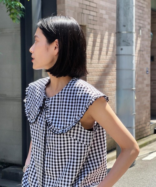 ELFRANK（エルフランク）の「ギンガムチェックビックカラー