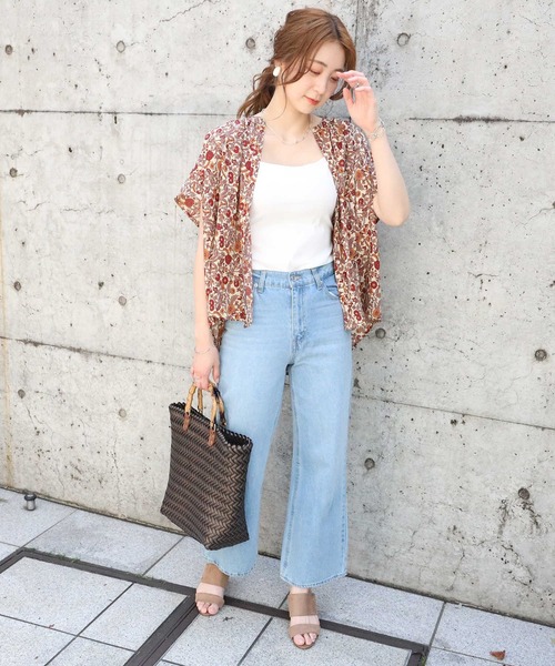 HONEYSUCKLE ROSE（ハニーサックルローズ）の「【HONEYSUCKLE ROSE】エスニック柄シャツ（シャツ/ブラウス・レディース・ダークグレー/パープル/ベージュ・L/M）」の10枚目の写真