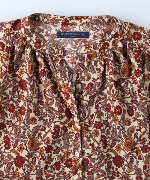 HONEYSUCKLE ROSE（ハニーサックルローズ）の「【HONEYSUCKLE ROSE】エスニック柄シャツ（シャツ/ブラウス・レディース・ダークグレー/パープル/ベージュ・L/M）」の13枚目の写真