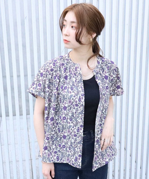 HONEYSUCKLE ROSE（ハニーサックルローズ）の「【HONEYSUCKLE ROSE】エスニック柄シャツ（シャツ/ブラウス・レディース・ダークグレー/パープル/ベージュ・L/M）」の15枚目の写真