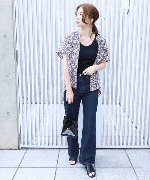 HONEYSUCKLE ROSE（ハニーサックルローズ）の「【HONEYSUCKLE ROSE】エスニック柄シャツ（シャツ/ブラウス・レディース・ダークグレー/パープル/ベージュ・L/M）」の16枚目の写真