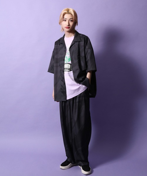 re_k by JUNRED（レクバイジュンレッド）の「re_k by JUNRED / ２タックワイドマーブルイージーパンツ（その他パンツ・メンズ・オレンジ/ブラック・S/L/M）」の9枚目の写真