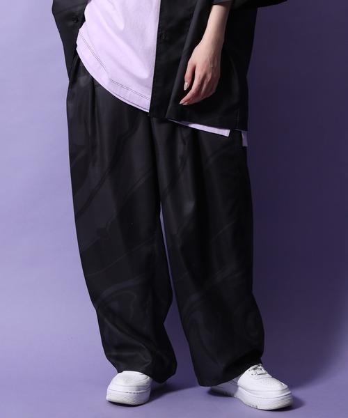 re_k by JUNRED（レクバイジュンレッド）の「re_k by JUNRED / ２タックワイドマーブルイージーパンツ（その他パンツ・メンズ・オレンジ/ブラック・S/L/M）」の18枚目の写真