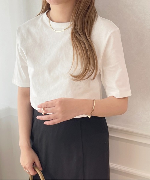 apres jour(アプレジュール)の「クロップドトップス【ZOZOTOWN限定アイテム】(Tシャツ/カットソー・レディース・ブラック/クリーム/アイボリー/オフホワイト/ライトピンク・X-LARGE/フリー)」の6枚目の写真