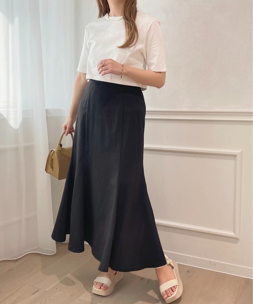 apres jour(アプレジュール)の「クロップドトップス【ZOZOTOWN限定アイテム】(Tシャツ/カットソー・レディース・ブラック/クリーム/アイボリー/オフホワイト/ライトピンク・X-LARGE/フリー)」の10枚目の写真