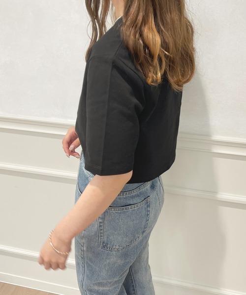 apres jour(アプレジュール)の「クロップドトップス【ZOZOTOWN限定アイテム】(Tシャツ/カットソー・レディース・ブラック/クリーム/アイボリー/オフホワイト/ライトピンク・X-LARGE/フリー)」の18枚目の写真