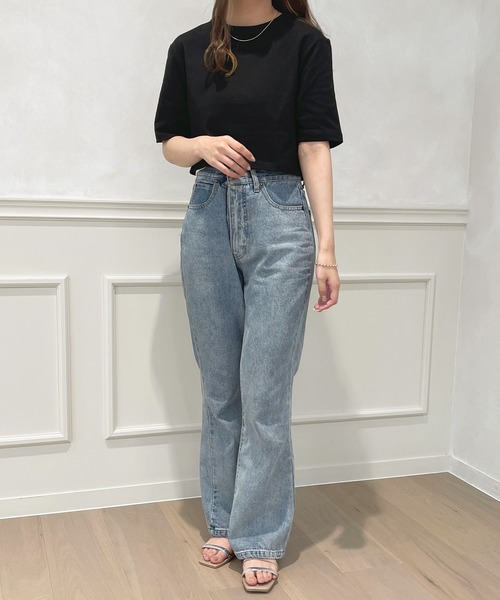 apres jour(アプレジュール)の「クロップドトップス【ZOZOTOWN限定アイテム】(Tシャツ/カットソー・レディース・ブラック/クリーム/アイボリー/オフホワイト/ライトピンク・X-LARGE/フリー)」の20枚目の写真