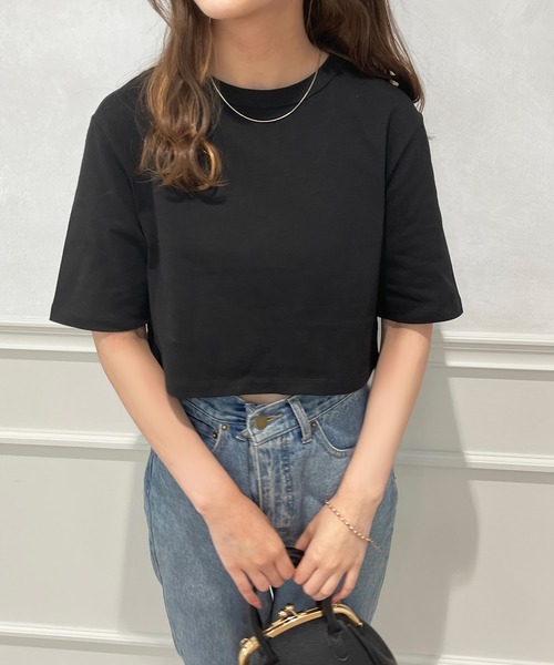 apres jour(アプレジュール)の「クロップドトップス【ZOZOTOWN限定アイテム】(Tシャツ/カットソー・レディース・ブラック/クリーム/アイボリー/オフホワイト/ライトピンク・X-LARGE/フリー)」の17枚目の写真