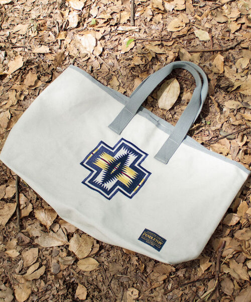 PENDLETON（ペンドルトン）の「【PENDLETON/ペンドルトン】別注キャンバストートバッグ 刺繍（トートバッグ・メンズ・グレー/アイボリー・FREE）」の16枚目の写真