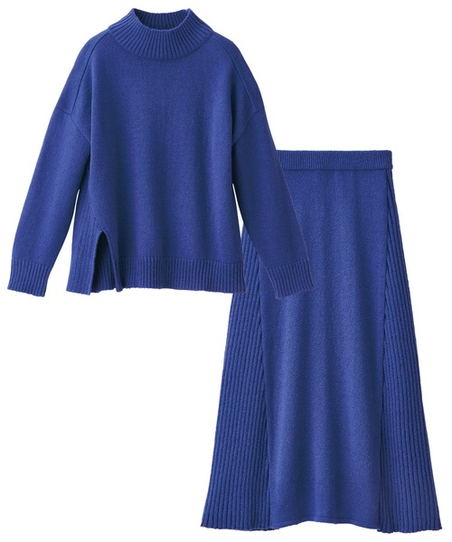 きれい色ハイネックニットセットアップ