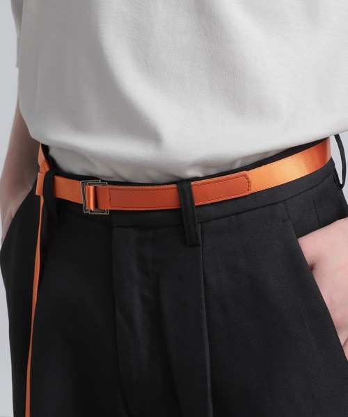 HARE（ハレ）の「カラーナイロンレザーロングベルト(HARE)（ベルト・メンズ・ブラック/オレンジ/ブルー・FREE）」の4枚目の写真